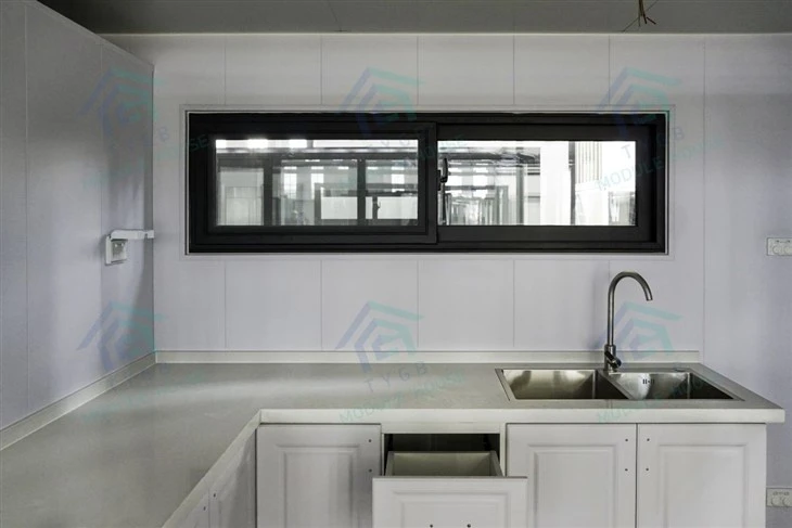 Sliding Out Prefabricated Glass House