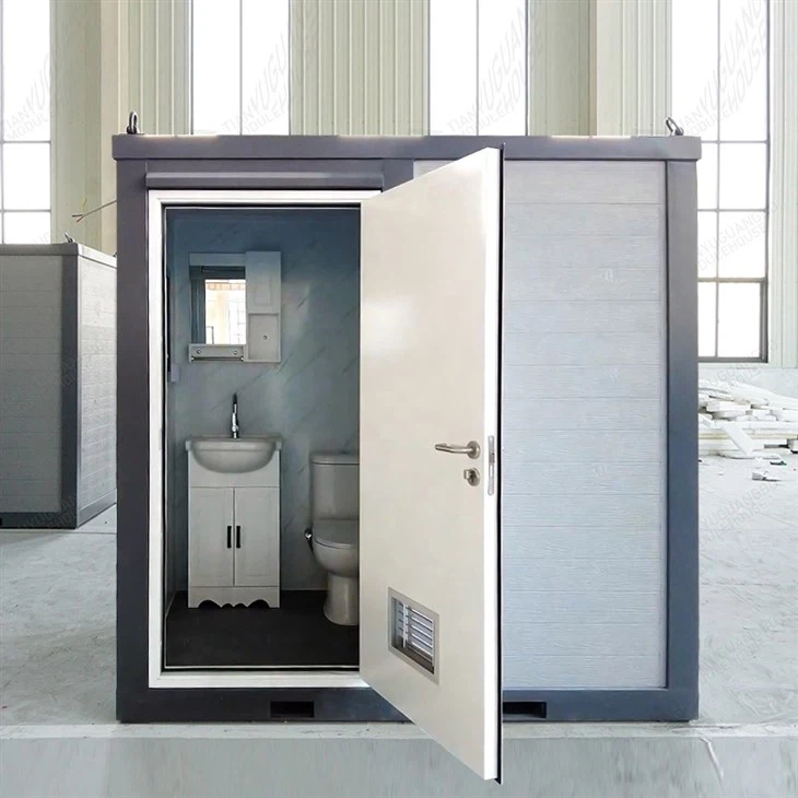 Readymade Steel Portable Toilet With Bathroom